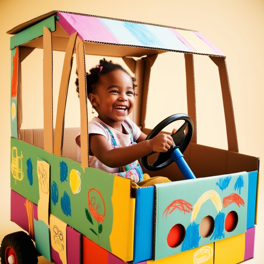 Childcare Center Cardboard Car