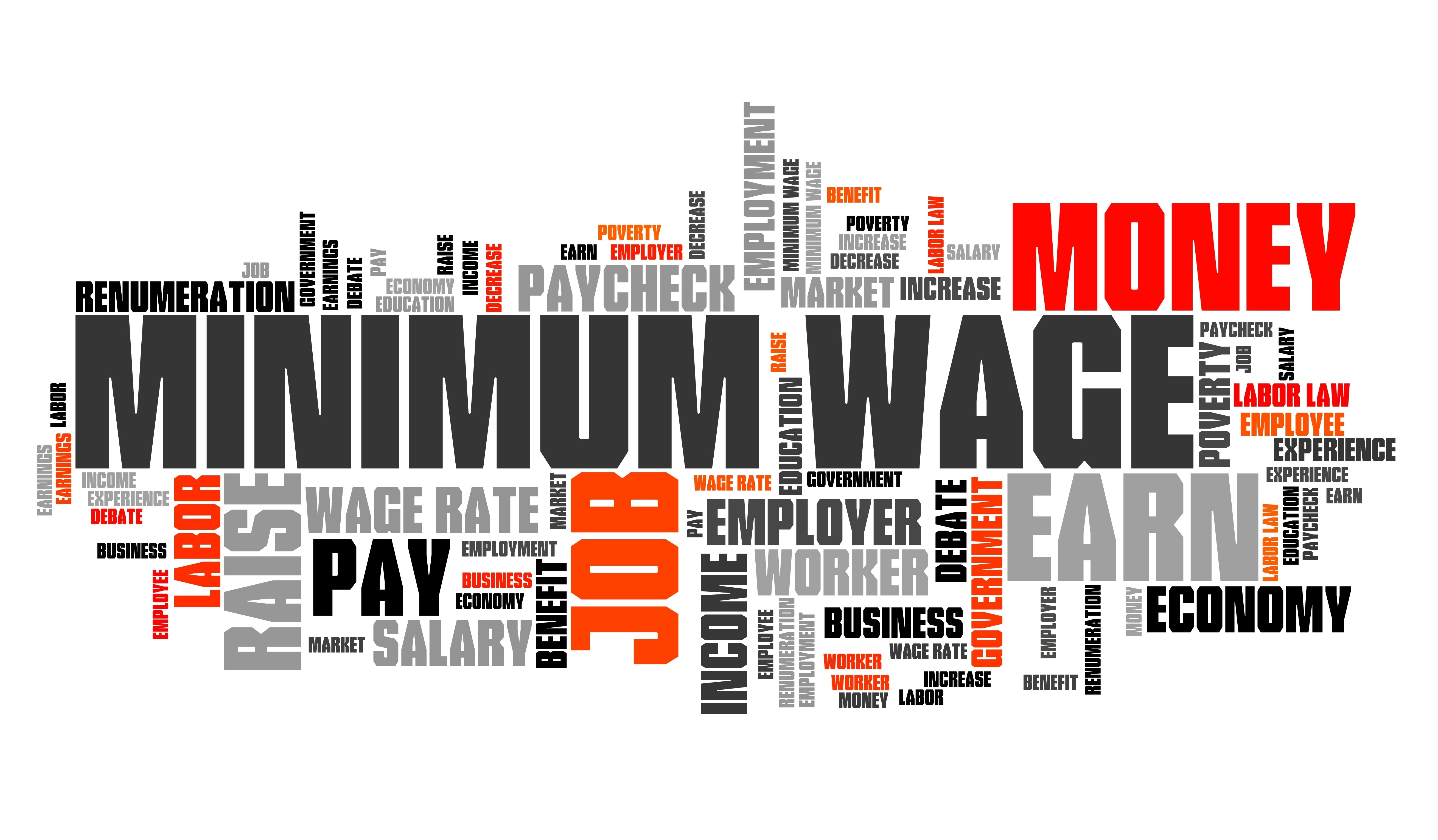 Child care center owner reviewing payroll documents and calculator showing wage increase calculations for January 2026 minimum wage changes